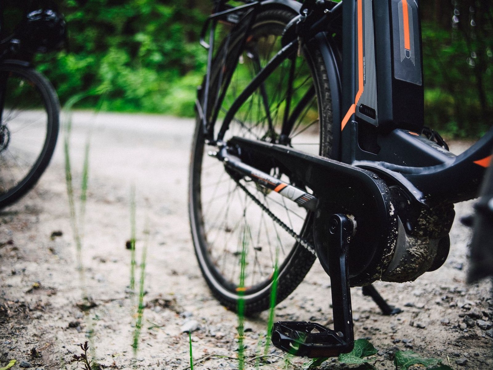 Close view of an e-bike drivetrain
